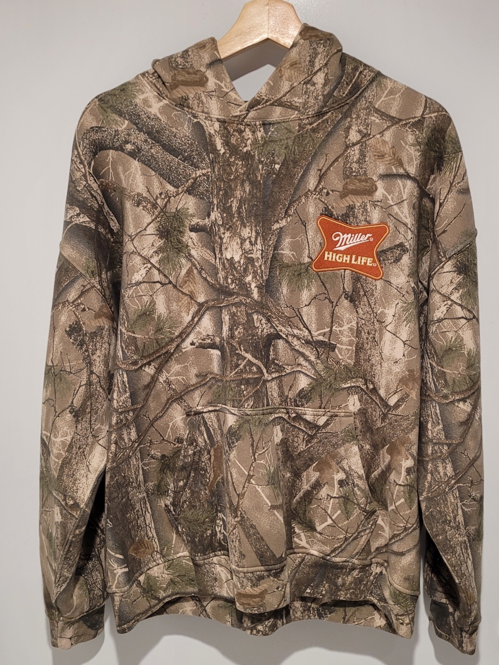 Abercrombie & Fitch Miller High Life Camo Hoodie with Deer Graphic